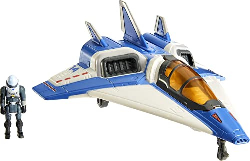 Mattel Disney Pixar Lightyear Hyperspeed Series Mini figurine d'action et véhicule jouet, Buzz l'Éclair et vaisseau spatial XL-14, véhicule de 14,2 cm