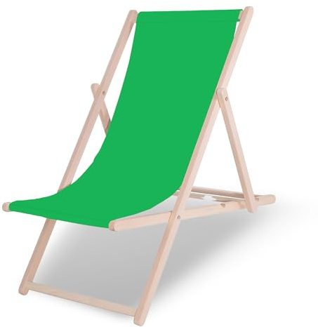 SPRINGOS Sonnenliege klappbar Gartenliege wetterfest Massivholz Stabiler Liegestuhl klappbar mit 3-Fach Verstellbarer Rückenlehne für Garten Balkon wetterfeste Liege