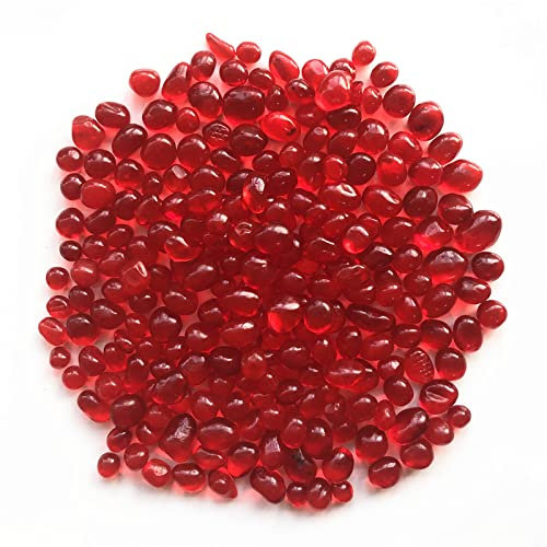 50 g di ghiaia di vetro rosso smaltato colorato Buddha acquario acquario vasi pietre 8-12 mm cristalli di quarzo naturale