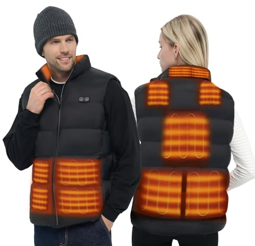DR.PREPARE Heated Gilet, Unisex Electric Heated Vest, Winter Heated Body Warmer with 3 Heat Levels