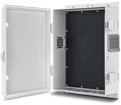 Namunanee Outdoor Electrical Junction Box, ABS Water Resistant Enclosure with Internal Mounting Panel & Hinged Cover (13 H* 9.2 L* 3.7 W)