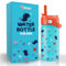 Sweety Fox Edelstahl Trinkflasche Kinder Meer BPA-frei - Kinder Flasche mit Strohhalm und Bürste - Geeignet für Kinder ab 3 Jahren.