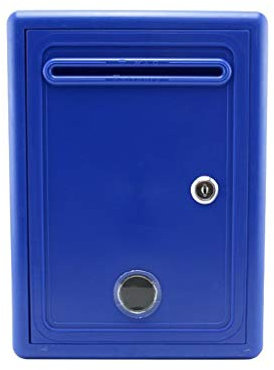 Cassetta postale, cassette delle lettere di sicurezza per appartamenti per uffici domestici a parete in stile inglese per pareti esterne, matrimoni (Colore : Blu)