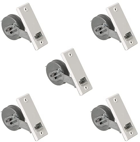 Rollwin 5x Rolladen Gurtwickler Unterputz 105mm Lochabstand - aus Deutschland - mit Gurtwickler Abdeckung Weiß - ohne Gurt - für 23mm Rolladengurt geeignet - Rollo Wickler mit Abdeckblende