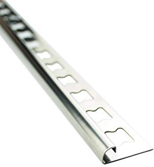 10x Viertelkreis Profil Edelstahlschiene Fliesenprofil Fliesenschiene Edelstahl V2A L250cm 8mm glänzend