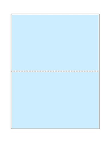 Print-Ready Business Forms (8-1/2 x 11) with Single Micro-Perf for Separation, on Blue 24lb Bond Paper - 500 Sheets (Forms)