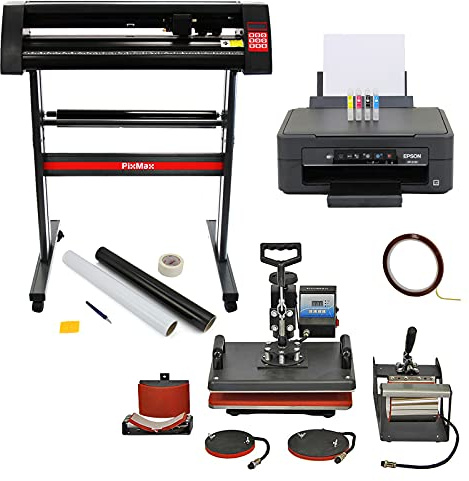 Stampante di sublimazione della taglierina del vinile 5 in 1 della stampa di calore T Shirt trasferimento digitale industriale casa di affari Design personalizzato plotter macchina stand taglio stampa