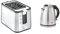 Krups KH442D Control Line Premium Toaster | Edelstahl | 2 kurze Schlitze für 2 Scheiben | Silber/Schwarz & WMF Stelio Wasserkocher Edelstahl 1,2l, elektrischer Wasserkocher mit Kalk-Wasserfilter
