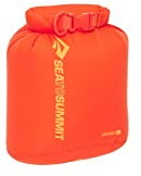 Sea to Summit - Lightweight Dry Bag XS 3L- wasserdichte Aufbewahrung - Rollverschluss - Recycling-Gewebe - Befestigung & D-Ring - Wandern & Paddelsport - 17 x 13.3 x 21.3cm - Spicy Orange- 45g