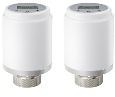 Peowuieu Termostato inteligente Tuya WiFi, regulador de temperatura termostático actuador válvula de radiador TRV para Alexa, duradero