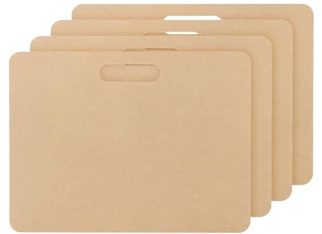 PATIKIL 10 x 16 kilbräda för keramik med inbyggt handtag, 4 st 8 mm tjocklek lerbräda bärbar gips modelleringskort för keramik lera keramik lera keramik