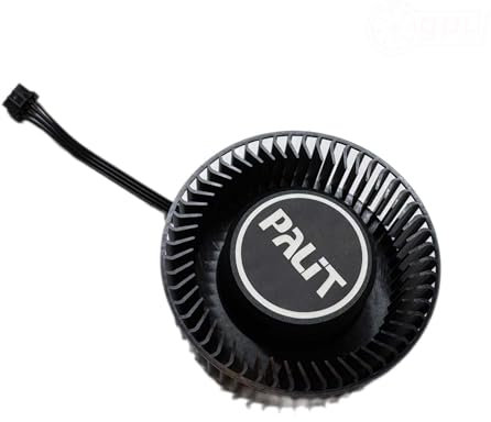 PALIT Turbine Blower Style RTX Graphics Card GPU Fan (66mm) Replacement Fan for PALIT Graphics Cards, 4-Pin Graphics Card Cooler, VGA Card Replacement GPU Fan PLD10010S12HH