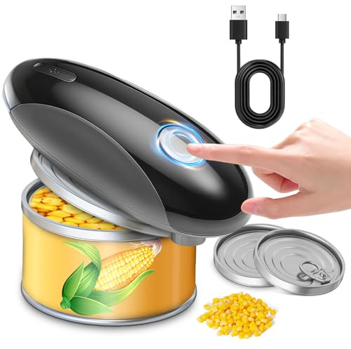 Electric Can Opener,One-Touch Safety Automatic Can Opener,Smooth Edge,Hands Free,Food Safety,Kitchen Gadgets,Battery Operated,Can Openers for Seniors & Arthritis
