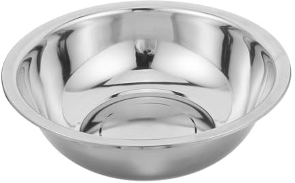 VICASKY Bassin de Bain de Pieds en Acier Inoxydable 36 CM Bac Rond Solide et Profond pour Pédicure Spa à Domicile Bassine de Trempage Multifonctionnelle pour Soins des Pieds et