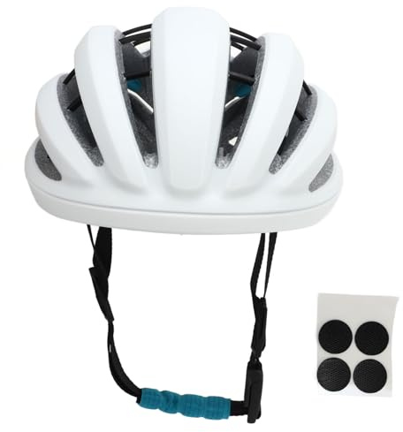 Casco da bici leggero per adulti - Casco da mountain bike traspirante per uomo e donna - Guscio in PC resistente agli urti e schiuma EPS - Sicurezza su strada e fuoristrada - (Bianca)