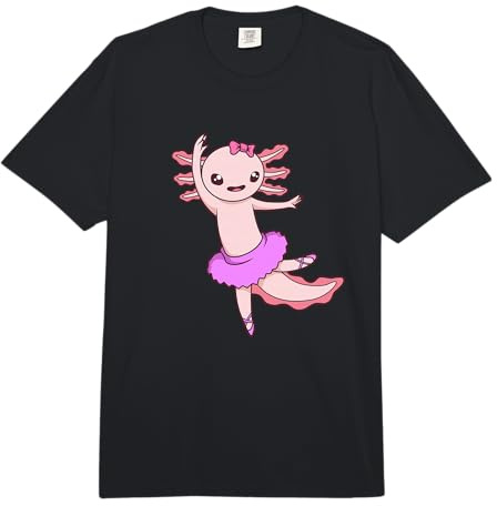 Comic Axolotl Dances Ballet - Ballerina Comfort Colors Adult Heavyweight T-Shirt