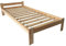 Holzbett Einzelbett 90x200 Bett Natur Massive Füße Einzelbett Bettgestell mit Lattenrost/Rollrost