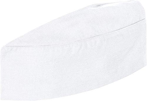 DESERMO Gastro Schiffchen verstellbar mit Klettverschluss | Hochwertige Profi Küchen-Mütze | Für Frau & Mann passend für alle Größen | Große Farbauswahl | 220g/m²