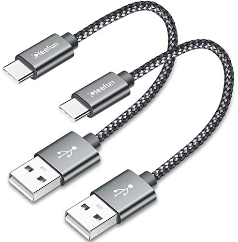 CLEEFUN USB C Kabel Kurz 30 cm 2 Stück, 3A Schnell Ladekabel USB C für iPhone 17/16e 16 Pro/15 Plus Pro Max, Galaxy S25 S24 S23 S22 fe, A16 A15 A14 A13 A12, A55 A54 A53 usw