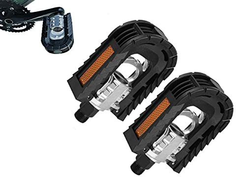 ZNZNANG Klapp-Pedale,Pedal für Faltrad mit Reflektoren, rutschfest Fahrradpedale klappbare Pedale aus Aluminium 1 Paar (Weiß)