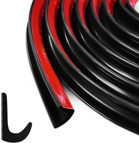 YushengTai Grondaia per Camper a Forma di J, Lunghezza 5 Metri, Gocciolatoio in gomma, Autoadesiva, Scarichi per Camper, Camion, Barche e Furgoni, Facile da Installare, Nero