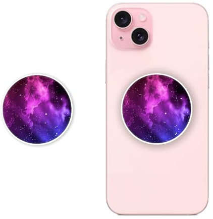 Mezrkuwr Soporte de anillo para teléfono móvil, agarre seguro, comodidad diaria para smartphones y tabletas, plegable y retráctil (lila nebulosa)