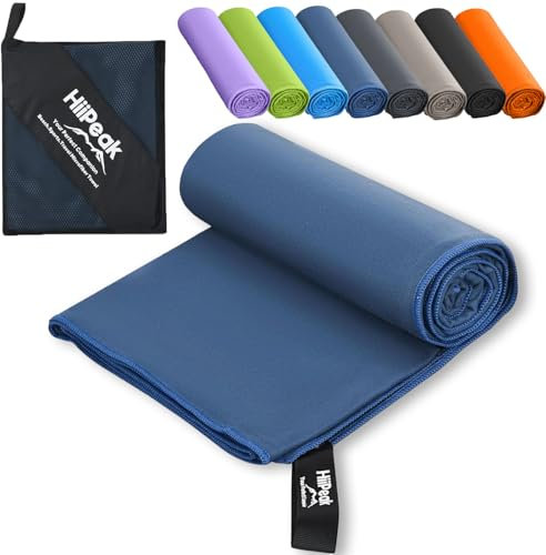 HiiPeak Toallas Microfibra Gimnasio Grandes, Toalla Gimnasio Compactas y de Alta Absorción | Toalla Gym Hombre, Mujer | Ideal para Gimnasio, Viajes y Piscina | Mantenimiento Fácil