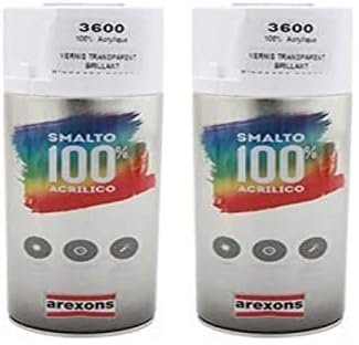 AREXONS Smalto Acrilico 100% - Vernice Colore Trasparente Lucido 400 ml, Spray Universale, Essiccazione Rapida, Bomboletta Spray, Uso Facile