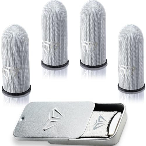 SIOPPKIK 4 Piezas Gaming Finger Sleeves - para el Juego móvil - PUBG Finger Sleeve - Finger Sleeve Gaming - PUBG Mobile Gaming Finger Sleeve - Dedales Para Jugar Al Movil