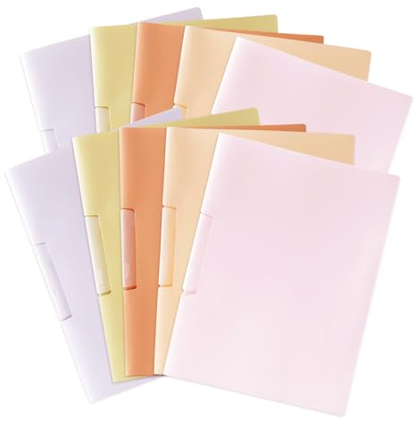10 Fundas Transparentes A4 Robustas Carpetas para Documentos Rápidas, Coloridas, Fundas Transparentes A4, Láminas Transparente, Adecuadas para Escuela, Oficina, Etc