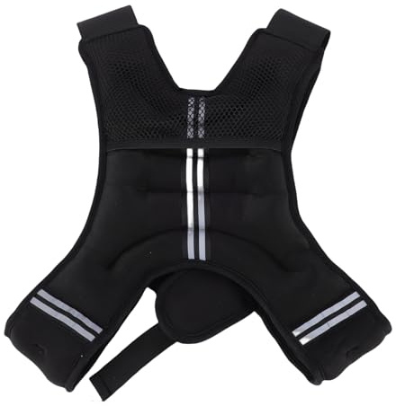 Luocute Chaleco con Peso, Chaleco con Peso de Neopreno Ajustable de 6 Libras con Raya Reflectante para Hombres y Mujeres, Entrenamiento, Entrenamiento de Fuerza, Correr, Fitness,