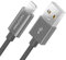 deleyCON 0,5m Lightning 8 Pin Ladekabel USB Kabel Apple MFi für IPhone 14 Pro Max, 14 Plus, 13, 12, SE - Metallstecker & Nylonkabel - Grau