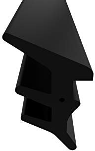 Fensterdichtung für Fenster-Systeme, Verglasungsdichtung für Außenbereich mit Antidehnungsfaden für Kunststofffenster & Aluminiumfenster Dichtung (Schwarz 10m)