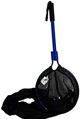 Pond H2o Heavy Duty Koi Fish Transport Sock Net 12 Inch Diameter 48 Inch Long with 15 Inch (40cm) Pole, Koi Sock Net Safely Transfer Pond Fish Not Waterproof Soft Netting, Interchangeable System