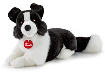Trudi Border Collie Scott Peluche Chien, Cadeau de Noël et d'anniversaire | 15x23x30cm Taglia M | Chiens en Peluche Classiques | modèleTUDN8000
