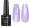 MIZHSE Lila Gel Nagellack Shimmer Perl Nagelgel Gel für gelnäge Perlglanz Nagellack mit Thread Shell gellack 10 * 1 Soak Off UV LED Lampe
