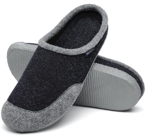 Mishansha Zapatillas Casa Mujer Pantuflas Fieltro Hombre Tallas 36-47 | Zapatos Casas, Invierno Zapatillas Casa cómodo, Fieltro suave Zapatos, Antideslizantes y Cálidas,Salón Interiores