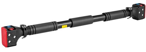 leikefitness Klimmzugstange für Türrahmen Klimmzugstange Oberkörper Workout Einstellbare Tragbare Training Klimmzugstangen Stangen Ohne Schraube - Einstellbare Breite Verriegelungsmechanismus (Rot)