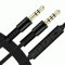 TECHZOCO Cable Audio alargador Extensor Control Volumen, Jack Audio auxiliar con botón receptor llamadas, Cable Control de volumen con micrófono, Cable auriculares, Macho a Macho, 1.20 Metros, Negro