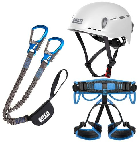 Generisch LACD Klettersteigset Via Ferrata Pro Evo 3.0 Start Gurt Protector (M (Taille 80-120 cm, Bein 50-70 cm))