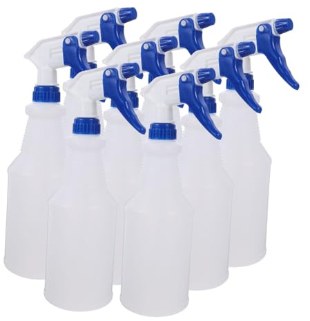 DEARMAMY Botella Pulverizadora Pequeña 750Ml 8 Piezas Plástico Rociador Recargable para Jardinería Limpieza y Peluquería Accesorios de Riego Aleatorio