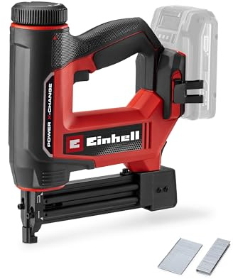 Einhell Grapadora/clavadora con batería TE-CN 18/32 Li - Solo Power X-Change (18 V, 20 tiros/min, máx. 25 mm de grapa, máx. 32 mm de clavo, incl. 300 clavos/grapas, sin batería)