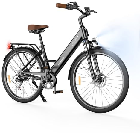Finbike E Bike mit Abnehmbarer 36V 13Ah Akku Bis zu 88KM, 26 Zoll Elektrofahrräder mit 7 Gang Getriebe für Herren Damen Pendler Reisen Übung,60N.m 250W Motor E Fahrrad mit LCD-Display