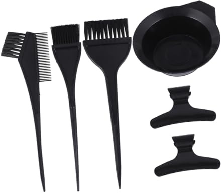 TOYANDONA Kit de Coloración del Cabello 9 Piezas Práctico para Uso en Salón y Hogar 6 Pinceles, 1 Cuenco, 2 Pinzas, Herramientas para Teñir Cabello Profesional y Doméstico