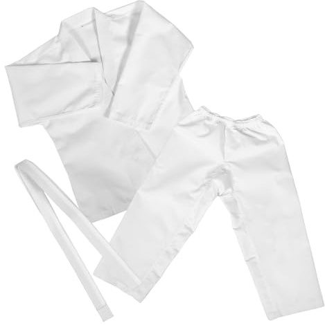 VANZACK Professional Karate Uniform Set for Adults and White Martial Arts Training Suit with Belt Thickened Karate Pants Martial Arts Equipment for Taekwondo