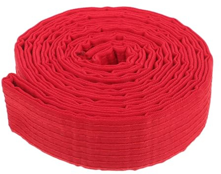 Kichvoe Ceinture de Taekwondo Rouge 2,6 M Unisexe pour Garçon et Filles et Adultes Ceinture D’Arts Martiaux en Coton Résistant Équipement D’entraînement pour Karaté et Judo et Kung-fu