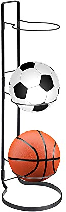 Basketball Ball Storage Rack, 3 Tier Cube Ball Storage Holder, Freestanding Garage Sport Equipment Organizer Innovative Indoor Removable Vertical Display Stand for Volleyball Football Basketball