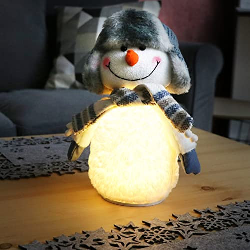 com-four® Weihnachtsdeko - wunderschöne Dekoartikel für Weihnachten - Aufsteller, Aufhänger oder Verzierung für Tisch, Tür und Fenster (1 Stück Schneemann - 34cm)