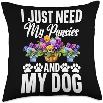 Pansy Flower Seeds for Planting Pansies Flower Gardening Throw Pillow