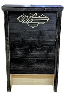 Maison pour chauve-souris en pin teinté noir, boîte à chauve-souris à double chambre, facile à installer, maisons de chauve-souris en bois résistant aux intempéries pour extérieur, avec vis de montage